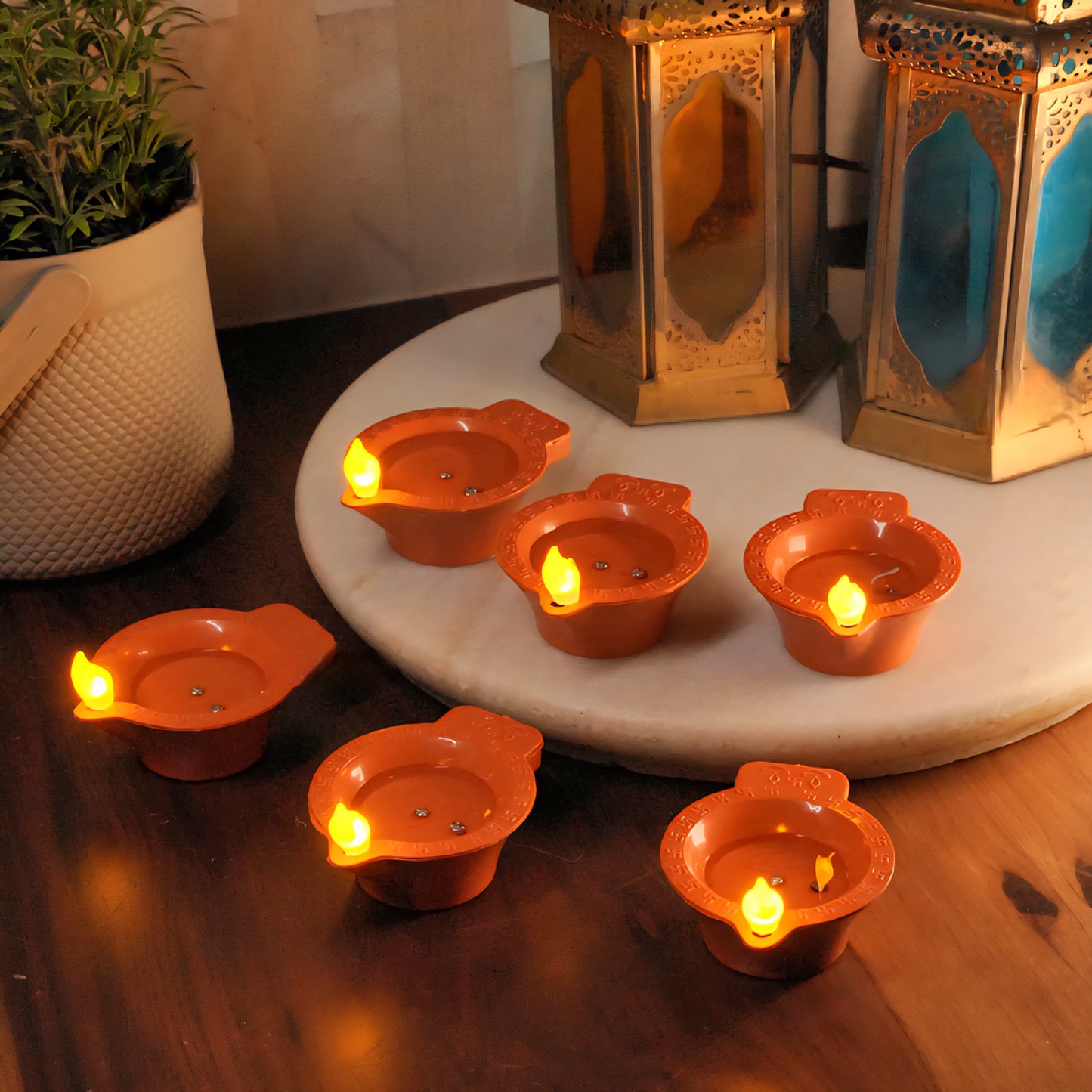 LED Light Water Sensor Diyas Plastic with, Ambient Lights, (Pack of 6/12/18/24)